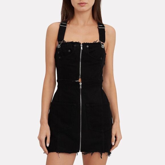 Re/Done Denim Pinafore Dress - Picture 1 of 14
